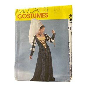Y2K McCalls 4041 Costumes Medieval Gown Sewing Pattern Size EE 14-16-18-20 UNCUT